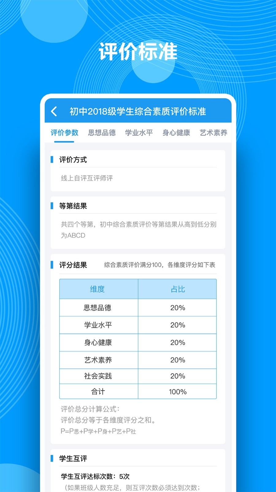 Q成长综合素质评价